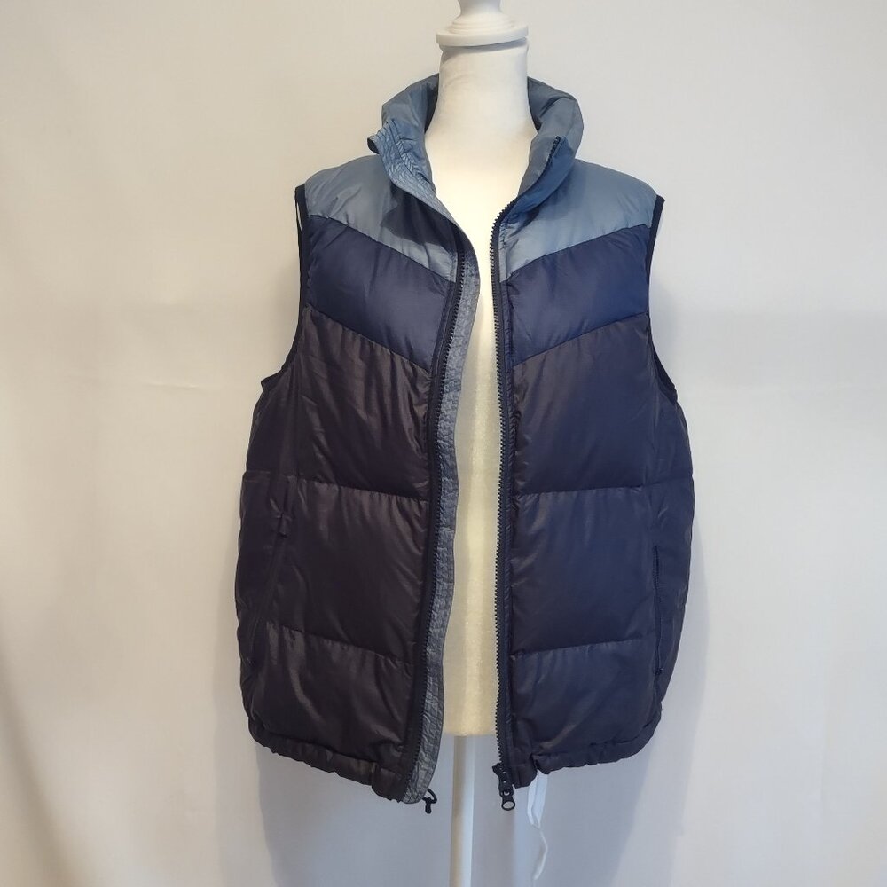 EUC Outerknown Zip up Blue Color block Vest